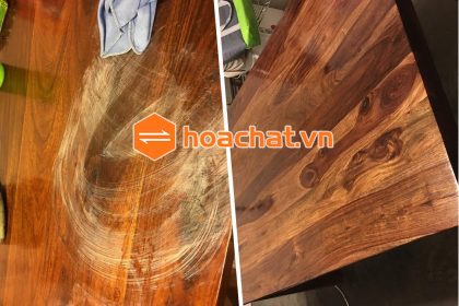 Acetone tẩy sơn vecni trên gỗ