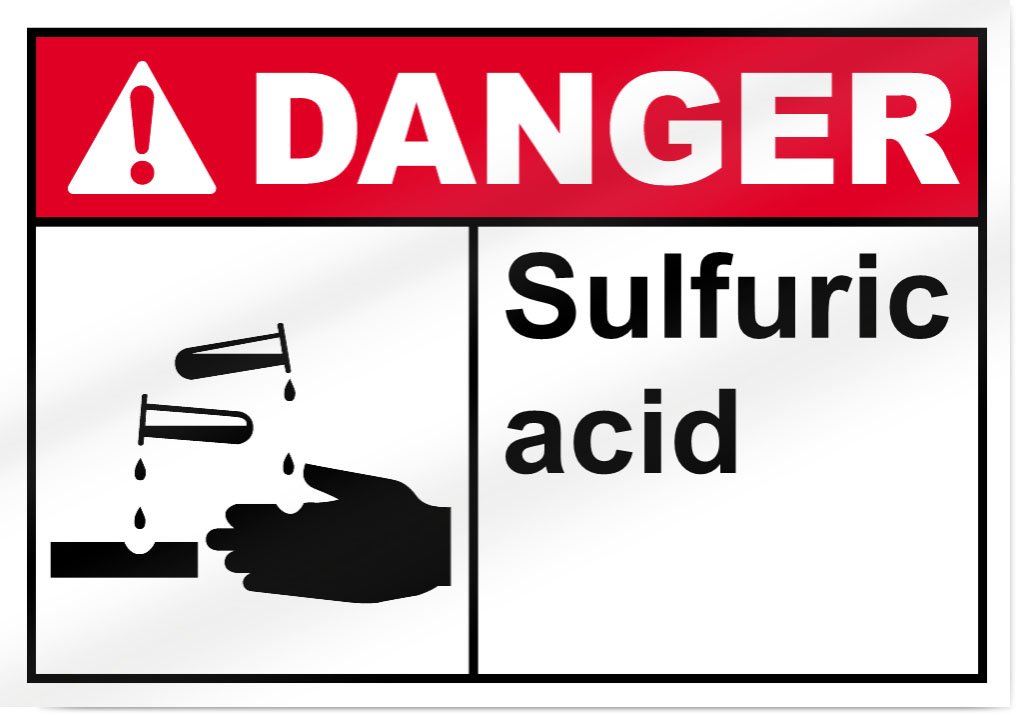 Cảnh báo khi sử dụng axit sunfuric